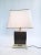 Hollywood Regency Style Gold Square Table Lamp, 1970s For Sale - Image 11 of 13