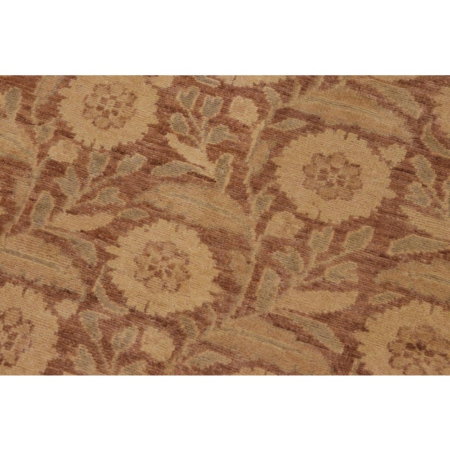 Oriental Ziegler Nude Tan Hand-Knotted Wool Rug - 9'0'' X 11'9'' For Sale - Image 4 of 8