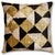 2020s Gold Geometric Silk Velvet Pillow 20x20 | Handmade Luxury Designer Cushion For Sale - Image 5 of 7