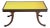 Early 1900s Citron Gold Mirror Top and Ebony Walnut Empire Coffee Table For Sale