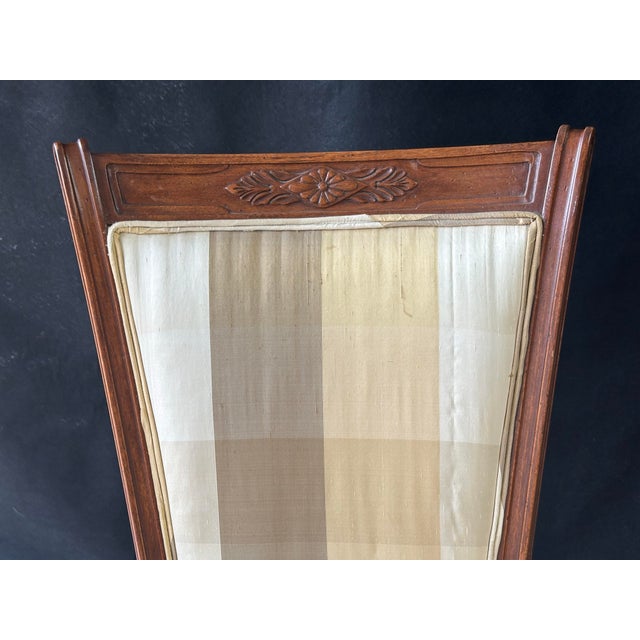 Ecru Antique French Louis XV Style Carved Walnut Bergère Armchair, C. 1900 For Sale - Image 8 of 8
