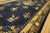Fascinanting Navy Background and Beige Border Color With Floral-Medallion Design Antique Chinese Peking Gallery Rug For Sale - Image 4 of 11