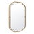 Surrounded by a tubular frame, this "floating mirror" is soften by its concave corners. Finished in a lightly antiqued...