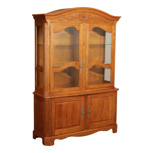 Ethan Allen 'Legacy' French Country Style China Cabinet For Sale