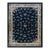 1920s Blue Navy Floral Classic Antique Chinese Peking Carpet 9'2'' X 11'8'' Knotted Wool Rug For Sale