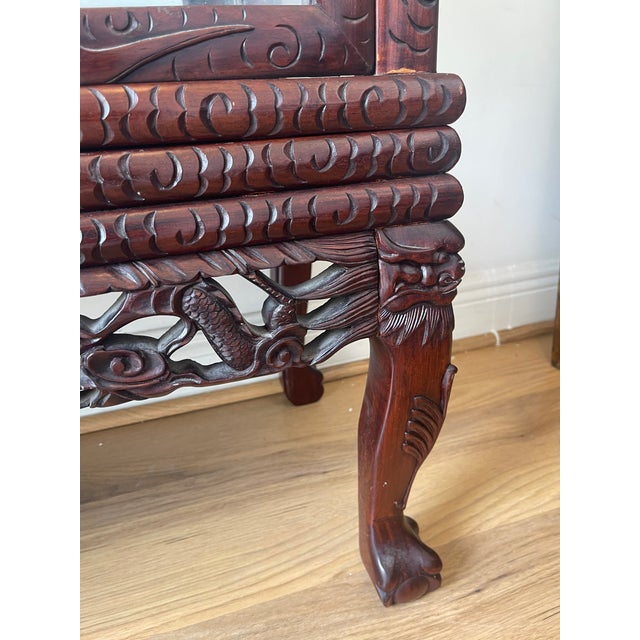 1900-1909 Gorgeous Chinese Chinoiserie Carved Vitrine Display Cabinet For Sale - Image 12 of 15