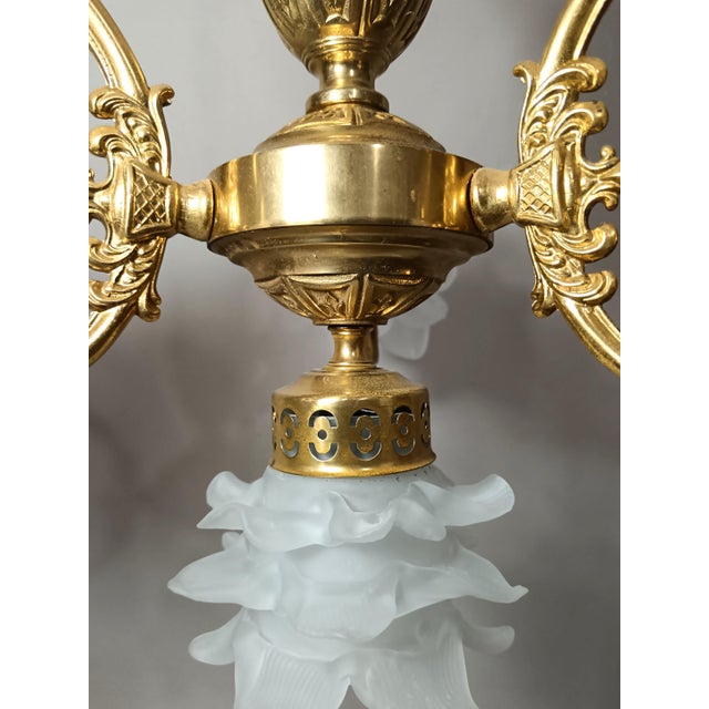 Vintage Napoleon III Chandelier in Gilt Brass, 1980s For Sale - Image 6 of 16