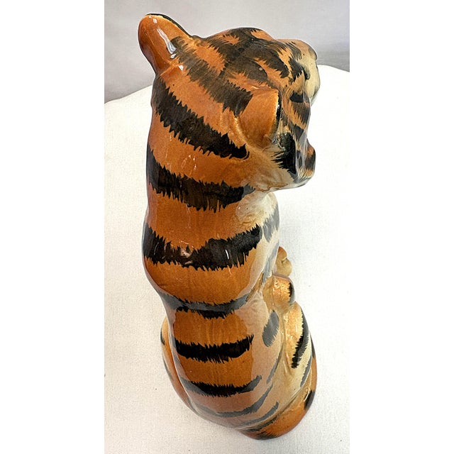 Vintage Ceramic Tiger Figure For Sale - Image 12 of 15