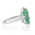 Metal 3.05 Ct Natural Zambian Emerald & Diamond Floral Ring, Size 7 For Sale - Image 7 of 15