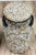 Metal Large Antique Shell Encrusted Milk Jugs, a Pair For Sale - Image 7 of 14
