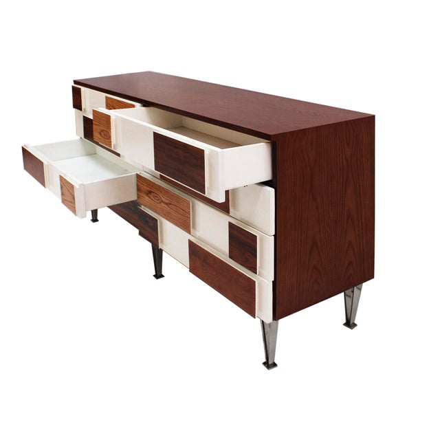 Italian Sideboard in Wood with Steel Legs, 1990 For Sale - Image 6 of 13
