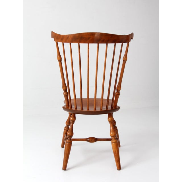 Brown Vintage Nichols & Stone Fan Back Windsor Chair For Sale - Image 8 of 10