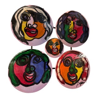 1970s Peter Keil Abstract Metal Disc Wall Sculpture For Sale