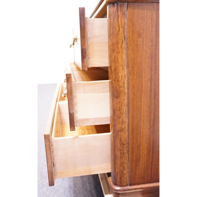 Thomasville Furniture Agenda Collection Solid Walnut MCM Mid Century Modern 62" Triple Dresser 23411-125 For Sale - Image 10 of 15
