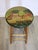 Wood 1994 Signed American Folk Art Hand-Painted Farm Scene Wood Counter Stool For Sale - Image 7 of 7