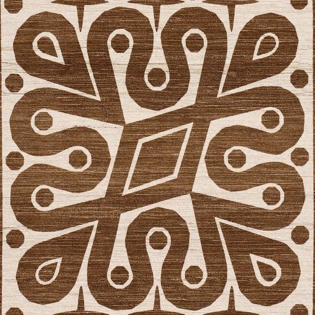 Contemporary SAMPLE - Schumacher x Celerie Kemble Borneo Silk Fabric In Brown For Sale - Image 3 of 4