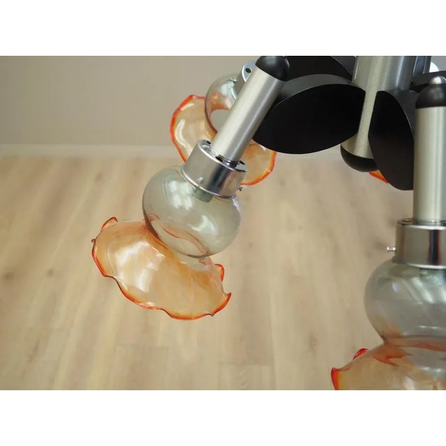 Metal Italian Chandelier, 1970s For Sale - Image 7 of 12