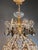 Brass Antique Italian Baroque Revival Crystal Chandelier Wood Smoked Crystal Drops For Sale - Image 8 of 8