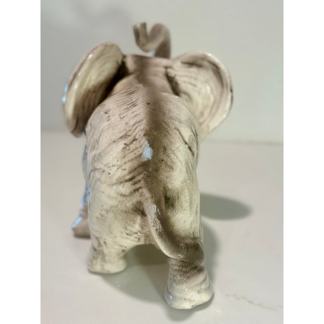 Mid 20th Century Folk Art Paint Variation Ceramic Elephant For Sale - Image 5 of 8
