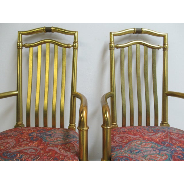 Drexel Gold Regency Decorator Arm Chairs - a Pair For Sale - Image 9 of 9
