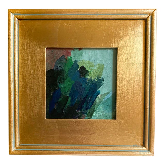 "Green Burst" 2026 Framed Mini Painting by Jessalin Beutler For Sale