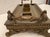 Bronze inkwell in the napoleon iii style it rests on four scrolled feet two-handled grip good condition dimensions: h 13 x...