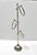 Hollywood Regency Vintage Brass Fingertip Towel Stand With Crystal Accent Base For Sale - Image 3 of 7