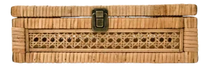 Leigh Rattan Storage Box in Mustard