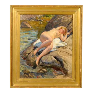 Swedish Nude Painting, Circa 1920