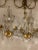 French 1910's French Lyre Shaped Crystal Hanging Sconces - Pair For Sale - Image 3 of 4