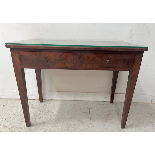 Louis XVI Style Desk in Mahogany and Veneer, 1800s For Sale - Image 9 of 10