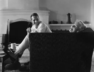 Paul Newman and Joanne Woodward at Their Beverly Hills Home, 1958. 11x14 Print by Sid Avery