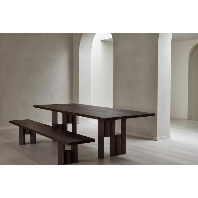 Fenestra 180 Rectangular Bench in Warm Brown European Oak by Mokko Amsterdam For Sale - Image 6 of 8