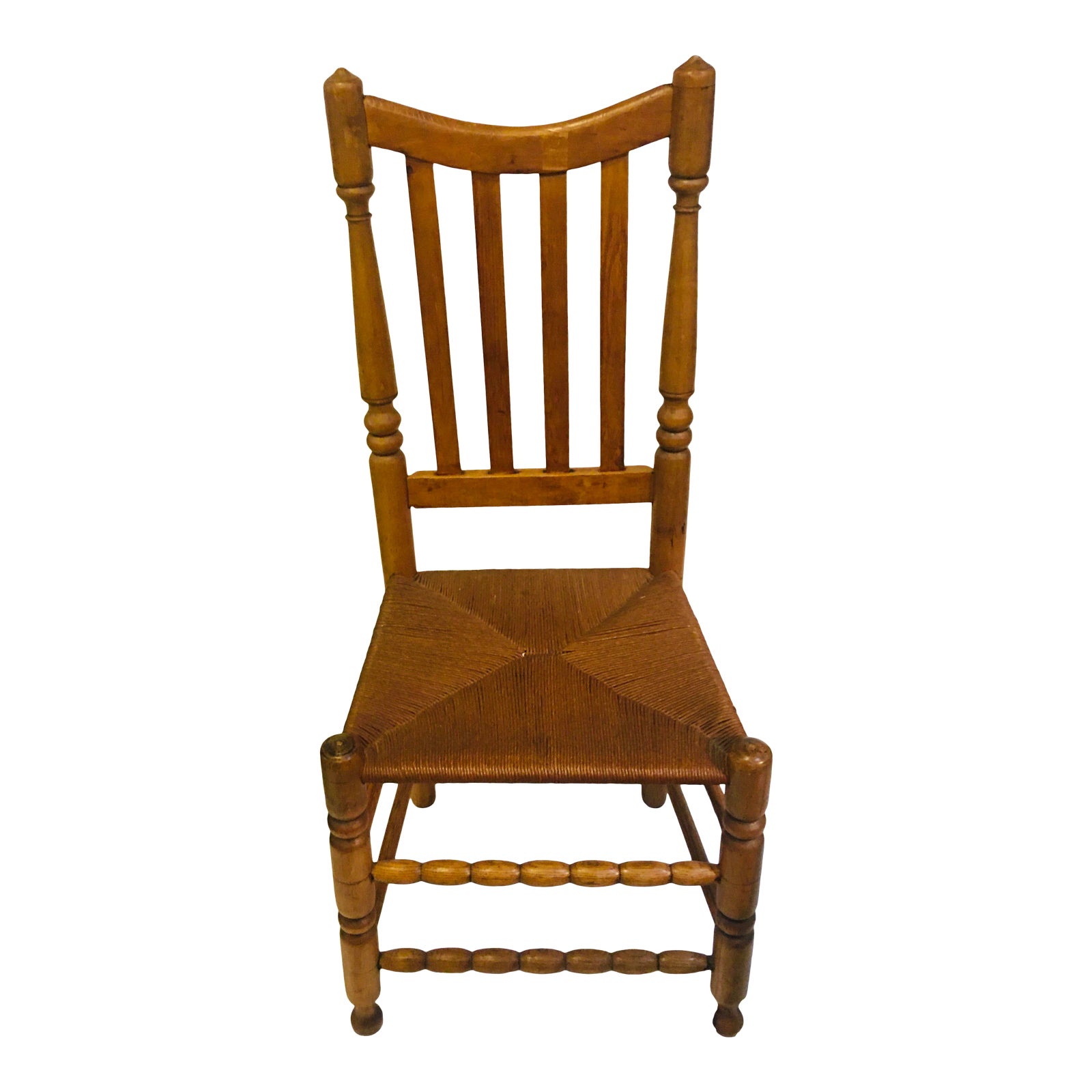 Vintage Upstate New York Rush Seat Chair Chairish