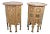 Moorish Moroccan Octagonal Pedestal Tables Inlaid with Mosaic Marquetry - A Pair For Sale