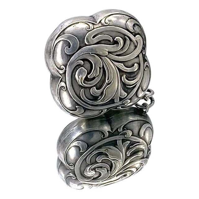 Antique Art Nouveau Silver Gilt Chatelaine Box, Austria, C. 1890-1900 For Sale