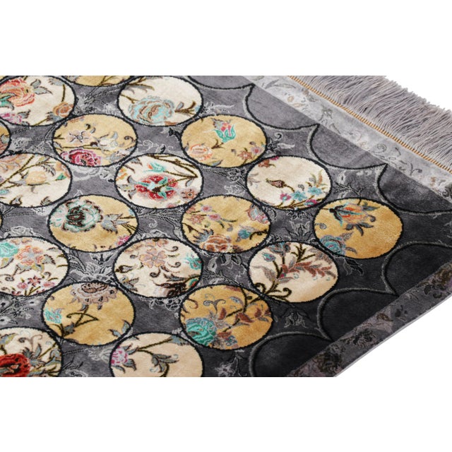 Rug & Kilim’s Modern Rug With Polychromatic Floral Patterns “Sayeh” For Sale In New York - Image 6 of 8
