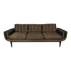 Mid-Century Modern Curved Sofa / Settee, Adrian Pearsall Style, Three-Seater