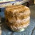 Metal Two 1970s Mid-Century Modern Brass and Fabric Poufs " Him and Her " For Sale - Image 7 of 14