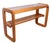 Brown Mid 20th Century Mod Lou Hodges Oak and Glass Console Table For Sale - Image 8 of 18