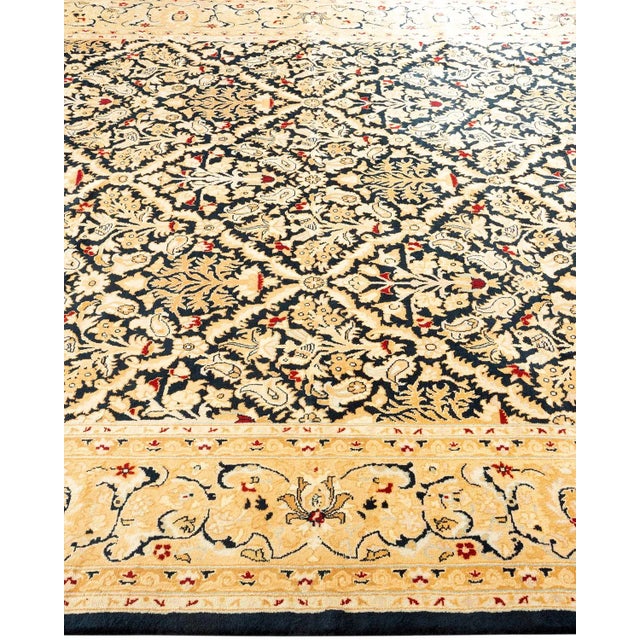 Solo Rugs Mogul, One-of-a-Kind Hand-Knotted Area Rug in Black, 6' 1" x 8' 8" For Sale - Image 4 of 8