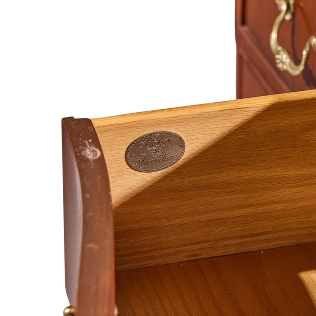 Baker Furniture Georgian Mahogany Bow Front Dresser For Sale - Image 9 of 9