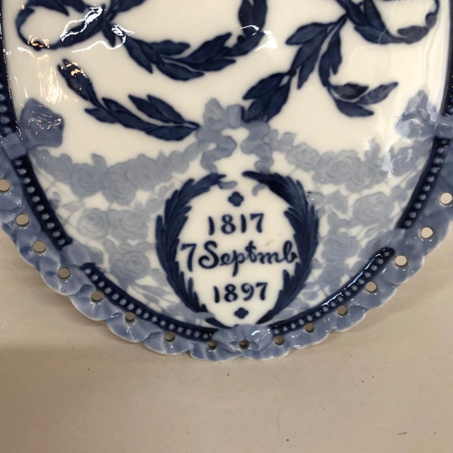 Victorian Late 19th Century Royal Copenhagen Commemorative Plaque For Sale - Image 3 of 7