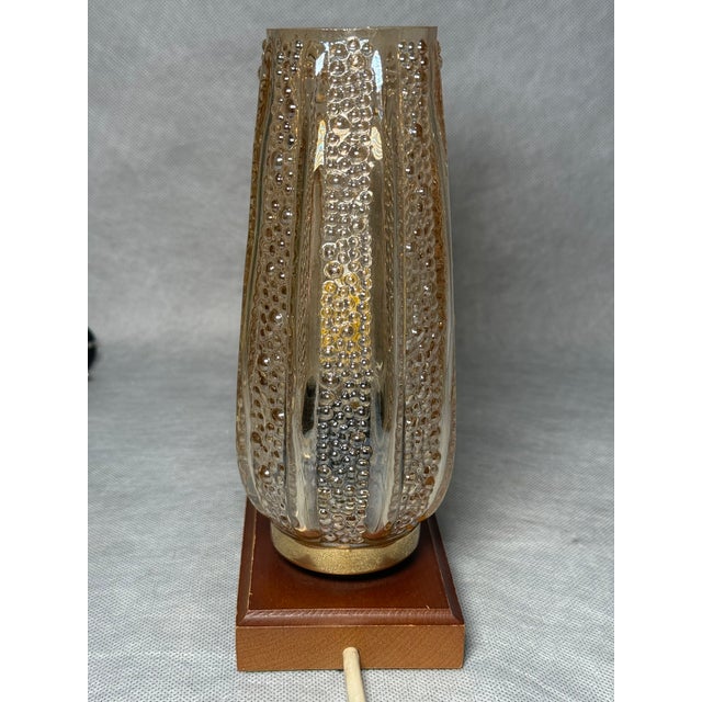 Vintage Table Lamp with Bubble Glass Shade, 1970s For Sale - Image 10 of 12