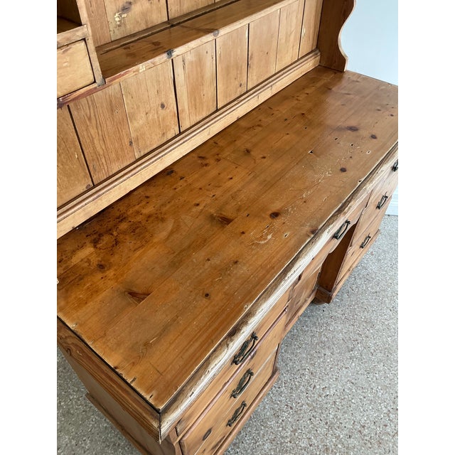 Vintage Primitive Pine Hutch For Sale In West Palm - Image 6 of 12