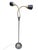 Mid-Century Modern Vintage Gerald Thurston for Lightolier Gooseneck Black and Gold Floor Lamp For Sale - Image 3 of 13