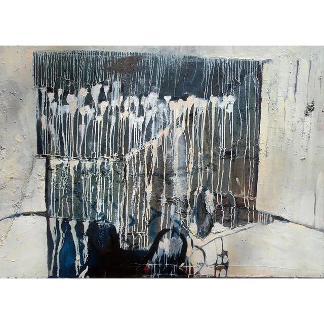 1980s Abstract Composition Painting by Jolanta Caban For Sale