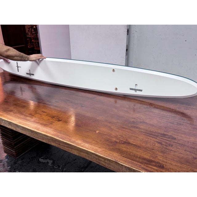 Tonelli - Italian Large Slender Oval Wall Mirror For Sale - Image 12 of 12