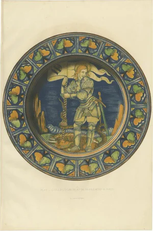 Delange, Illustration of a Plate of Mr De Basilewski in Paris, 1869, Print