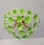 Green Floral Sputnik Flush Mount Chandelier 1980s Glass Flowers For Sale - Image 6 of 12